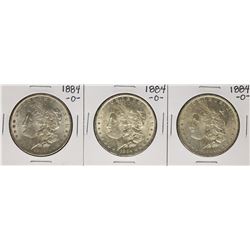 Lot of (3) 1884-O $1 Morgan Silver Dollar Coins