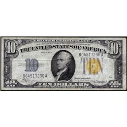 1934A $10 North Africa WWII Emergency Issue Silver Certificate Note