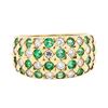 Image 2 : 14KT Yellow Gold 0.80 ctw Emerald and Diamond Ring