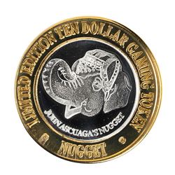 .999 Silver John Ascuagas Nugget Sparks, NV $10 Casino Gaming Token Limited Edition