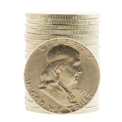 Roll of (20) Brilliant Uncirculated 1963 Franklin Half Dollar Coins