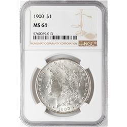 1900 $1 Morgan Silver Dollar Coin NGC MS64