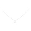Image 1 : 14KT White Gold 0.45 ctw Diamond Solitaire Pendant with Chain
