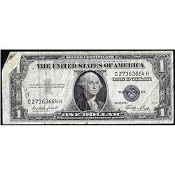 1935E $1 Silver Certificate Note Printed Fold Over ERROR