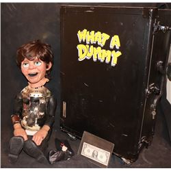 WHAT A DUMMY COMPLETE ANIMATRONIC MAIN HERO PUPPET WITH WIG IN ROAD CASE