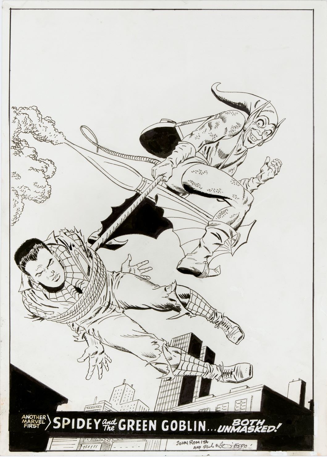 Mike Esposito original recreation cover artwork for The Amazing Spider