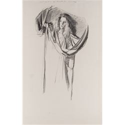 Jon J. Muth original preliminary drawing for 'Words With the Shaman'.