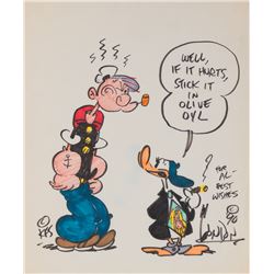 Bobby London original commissioned artwork 'Dirty Duck meets Popeye'.
