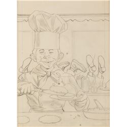 Norman Mingo original preliminary sketch of MAD Magazine host 'Alfred E. Neuman' for a MAD paperback