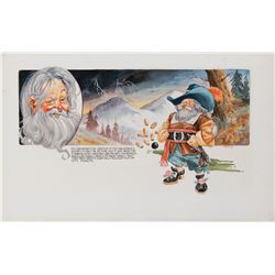Mike Ploog original artwork for an unrealized comic adaptation of Rip Van Winkle.