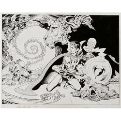 P. Craig Russell artwork for a 'Dr. Strange' pin-up from Ultimate Spider-Man Super Special #1.