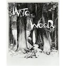 Charles Vess original theatrical poster art for the Stephen Sondheim musical Into the Woods.