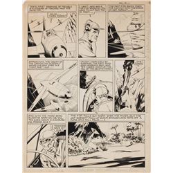 Al McWilliams original dogfight artwork for a 'Spitfire' story page from Crack Comics.