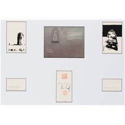 Jon J. Muth prints and signed leaf from Stonecutter by John Kuramoto.