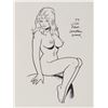Image 1 : Wally Wood signed original drawing, portfolios, and ephemera.