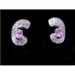 Earrings 1.35ct of Pink Sapphires