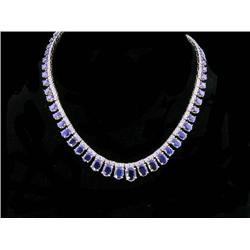 Necklace 37.20ct of Sapphires