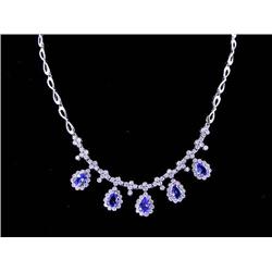 Necklace 3.20ct of Tanzanites