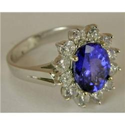 Ring 2.58ct of Tanzanites