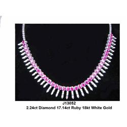 Necklace 17.14ct of Rubies