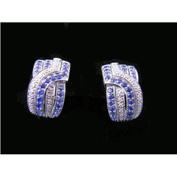 Earrings 1.79ct of Sapphires