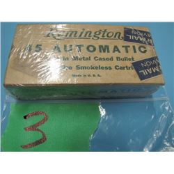 collector box Remington 45 automatic ammunition
