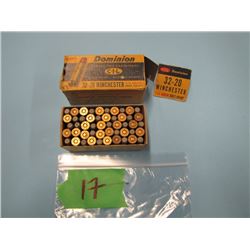 collector box 32 - 20 Winchester ammunition