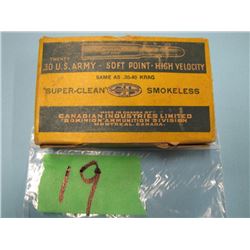 collector box 20 rounds .30 US Army ammo Cil