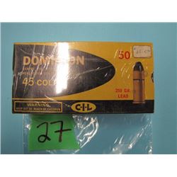 collector box Dominion 45 Colt 50 rounds