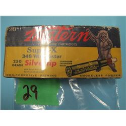 collector box Western Super X 348 Winchester Silvertip 20 rounds