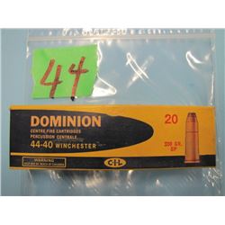 Dominion 4440 Winchester ammunition 19 rounds