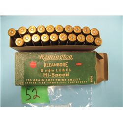 box Remington 8mm Lebel ammunition