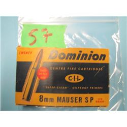 box Dominion 8 mm mauser