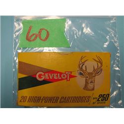 box Gevlot 250 Savage ammunition