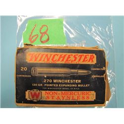 box Winchester 270 Winchester 13 Rounds box in rough shape