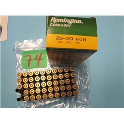 box Remington core lock 25 - 20 win 48 live & 2 brass