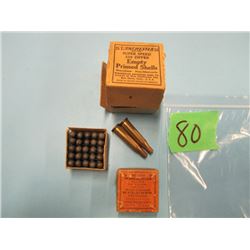 lot Winchester 30 calibre bullets and two brass 219 zipper