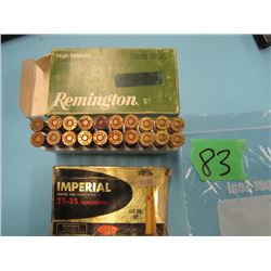 lot of two boxes 25 - 35 Winchester ammunition various head stamps