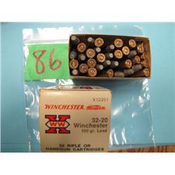 box Winchester 32 - 20 ammunition 30 rounds