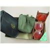 Image 1 : lot with two Highway markers and military issue bag and trap bag