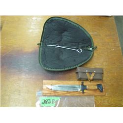 pistol case cleaning rods knife and ammo pouch