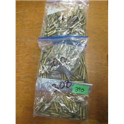 lot of three bags miscellaneous 270, 308, 3006 brass