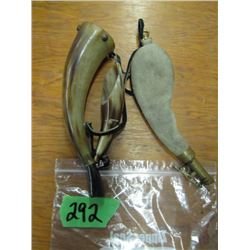 bag with Powderhorn and shot pouch