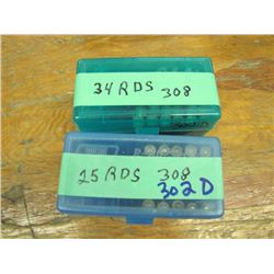 lot of 59 rounds 308 reload ammo