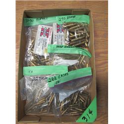 box of assorted brass