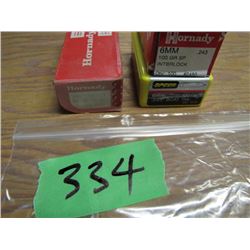 lot of 303 and 6 mm bullets part boxes