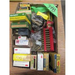 box of assorted brass