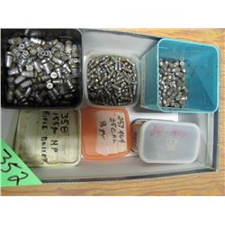 box of assorted cast bullets