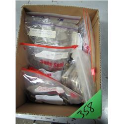 box with 9 mm, 38 special, and other brass