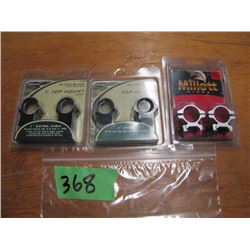 lot of 3 sets scope mounts